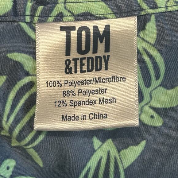 TOM & TEDDY Green Blue Sea Turtles Adult UPF 50+ Quick Dry Swim Shorts Sz XL‎ - Picture 4 of 4